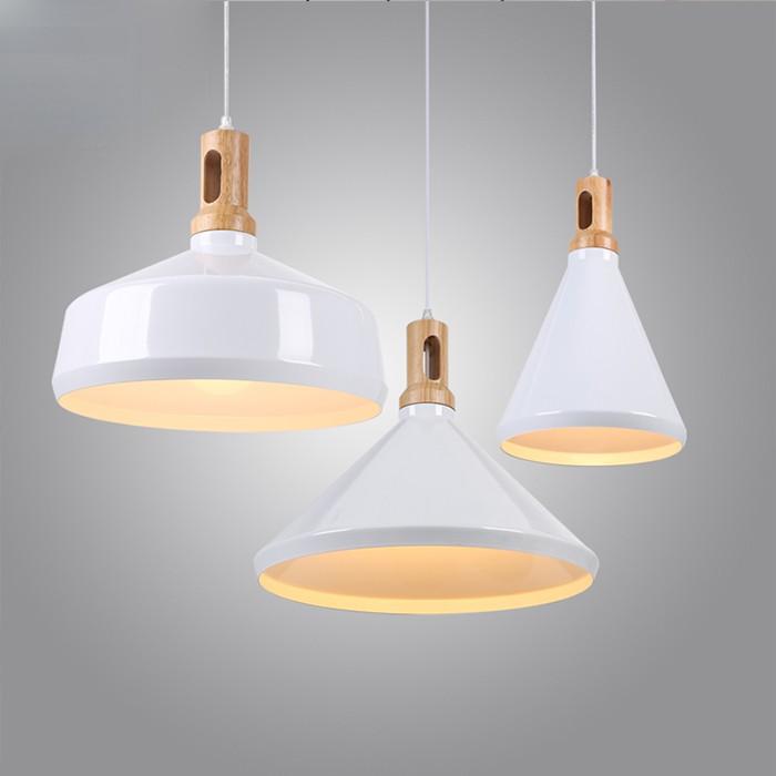 Đèn thả trang trí nội thất ABC phong cách Bắc Âu đui vân gỗ đẹp mắt - Tặng kèm bóng LED chuyên dụng