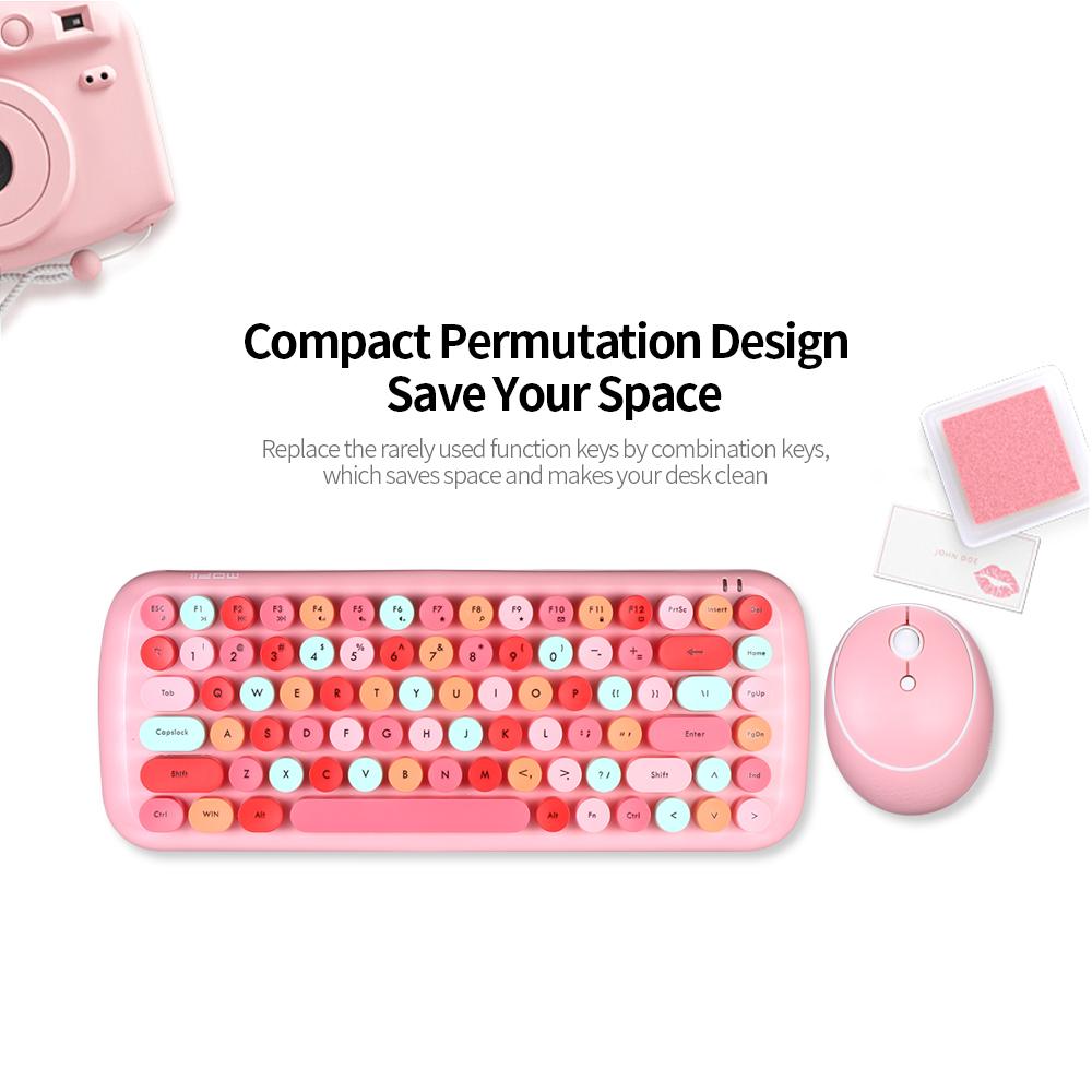 Bàn phím Chuột không dây 2.4G Màu hỗn hợp 84 Phím Mofii CANDY