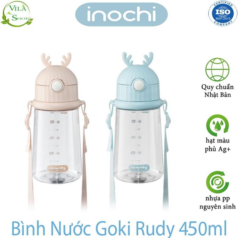 Bình Nước Cho Bé, Bình Đựng Nước Goki Rudy 450ml, Bình Nước Cao Cấp Chính Hãng Inochi Đạt Tiêu Chuẩn Xuất Nhật