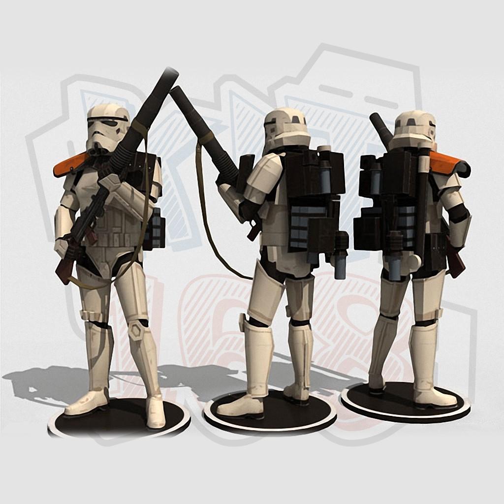 Mô hình giấy Anime Game Sandtrooper - Star Wars