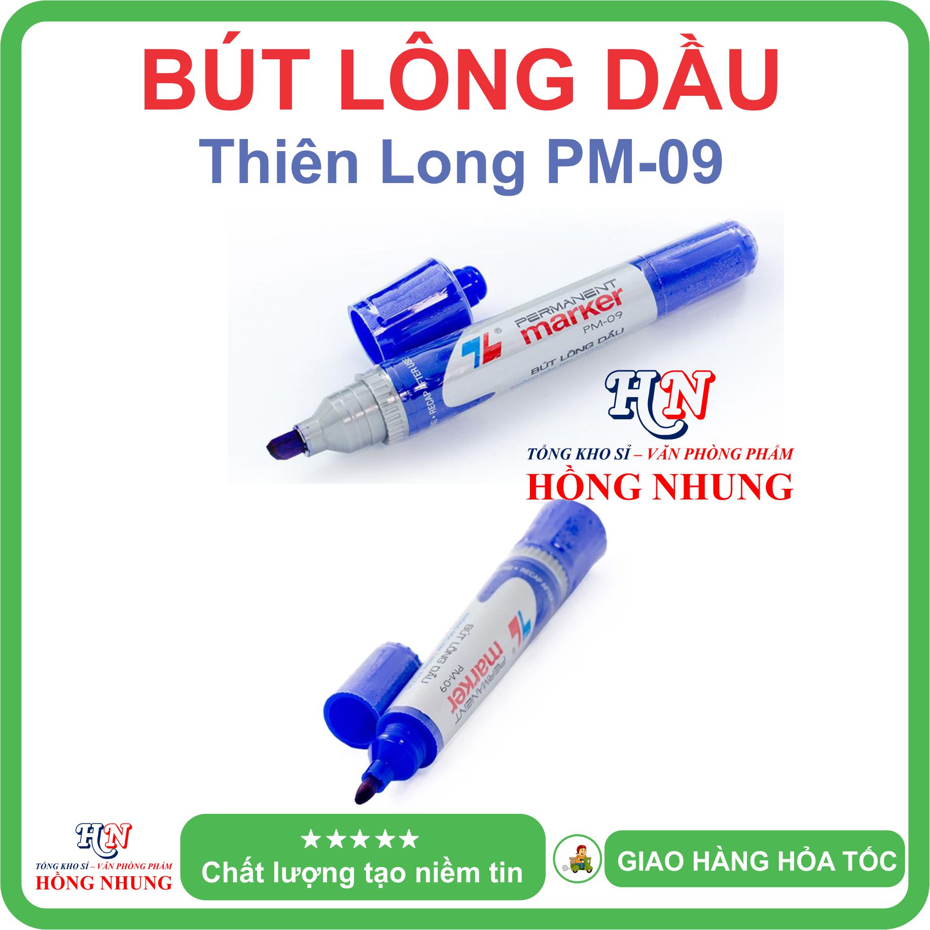 [SALE] Bút Lông Dầu PM-09, Mực tươi sáng, nét viết đều, đậm và êm