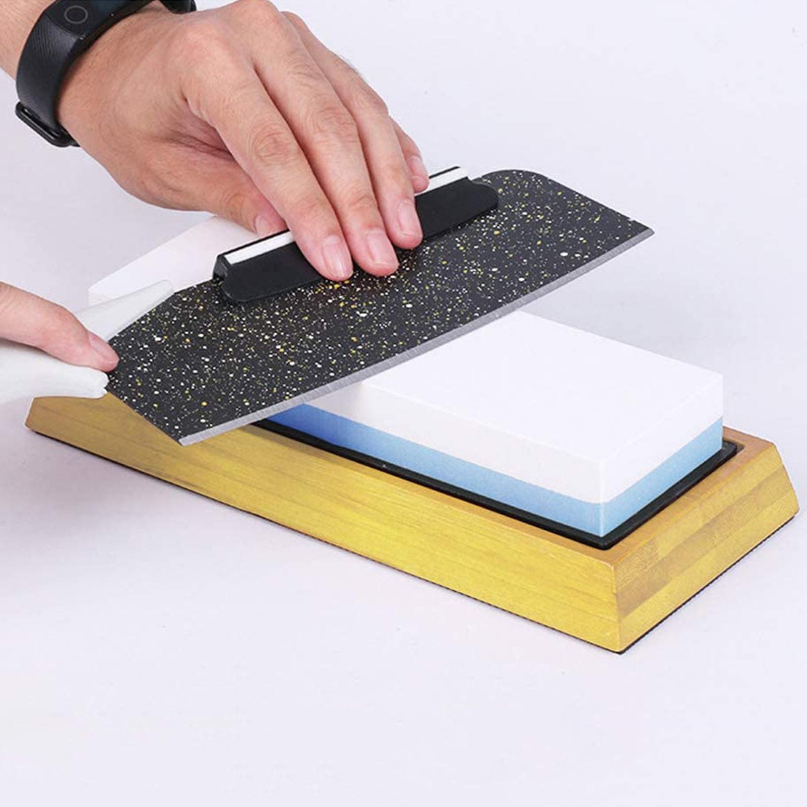 Bộ đá mài dao 2 mặt có đế giữ kích thước 1000/6000 kèm đế gỗ