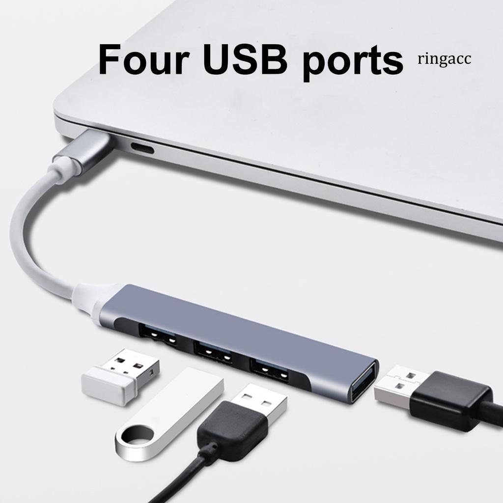 Bộ Chia 4 Cổng Type-C / Usb Hub Cho Bàn Phím / Chuột Máy Tính