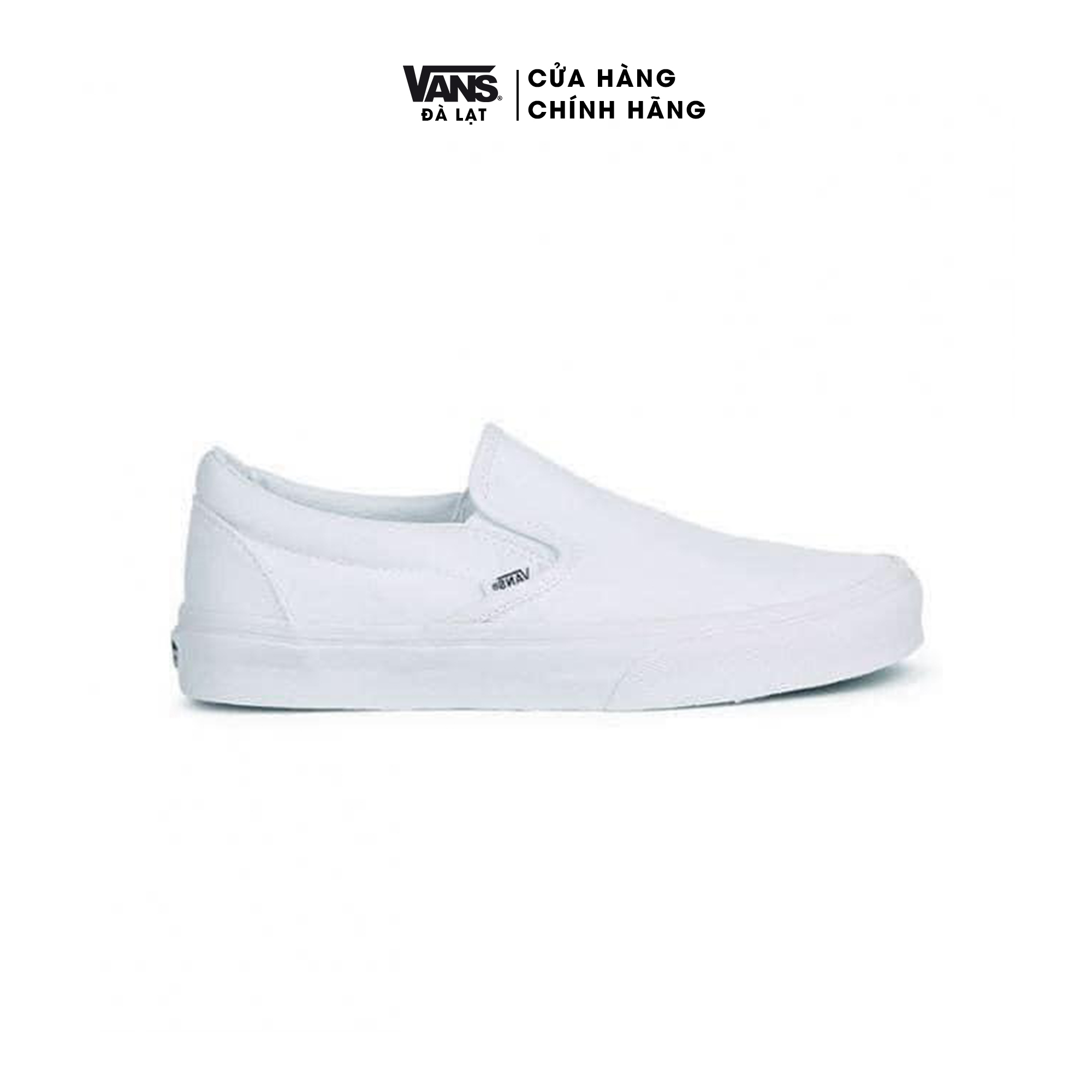 Giày sneaker Vans full trắng Classic Slip On - VN000EYEW00 Giày lười tiện lợi