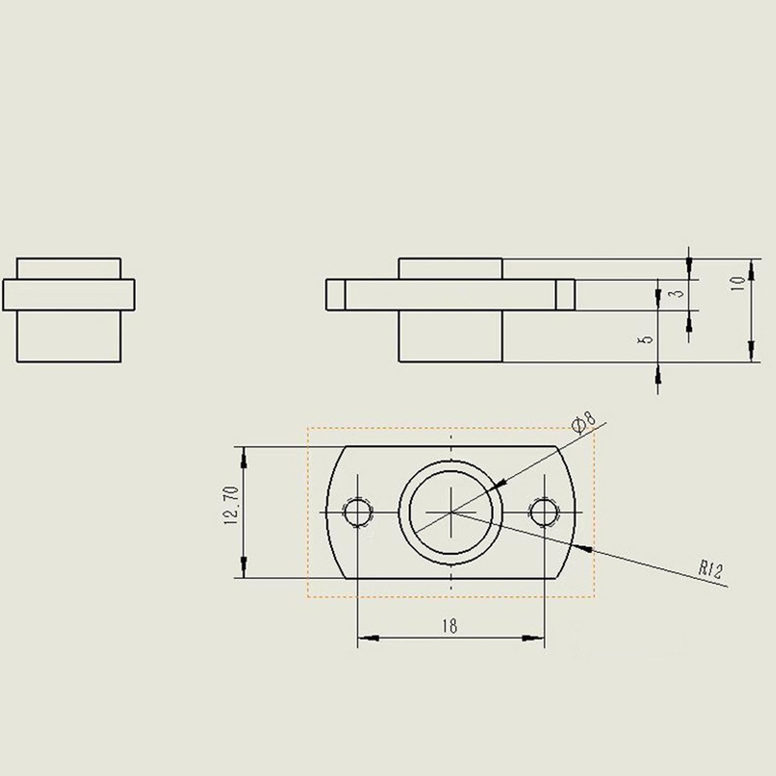 T8 Lead Screw 8mm Lead Screw 2mm Pitch Upgrade Parts T8 Nut Trapezoidal Screw Pom Nut for 8mm Diameter Z Axis 3D Printer Parts Accessory