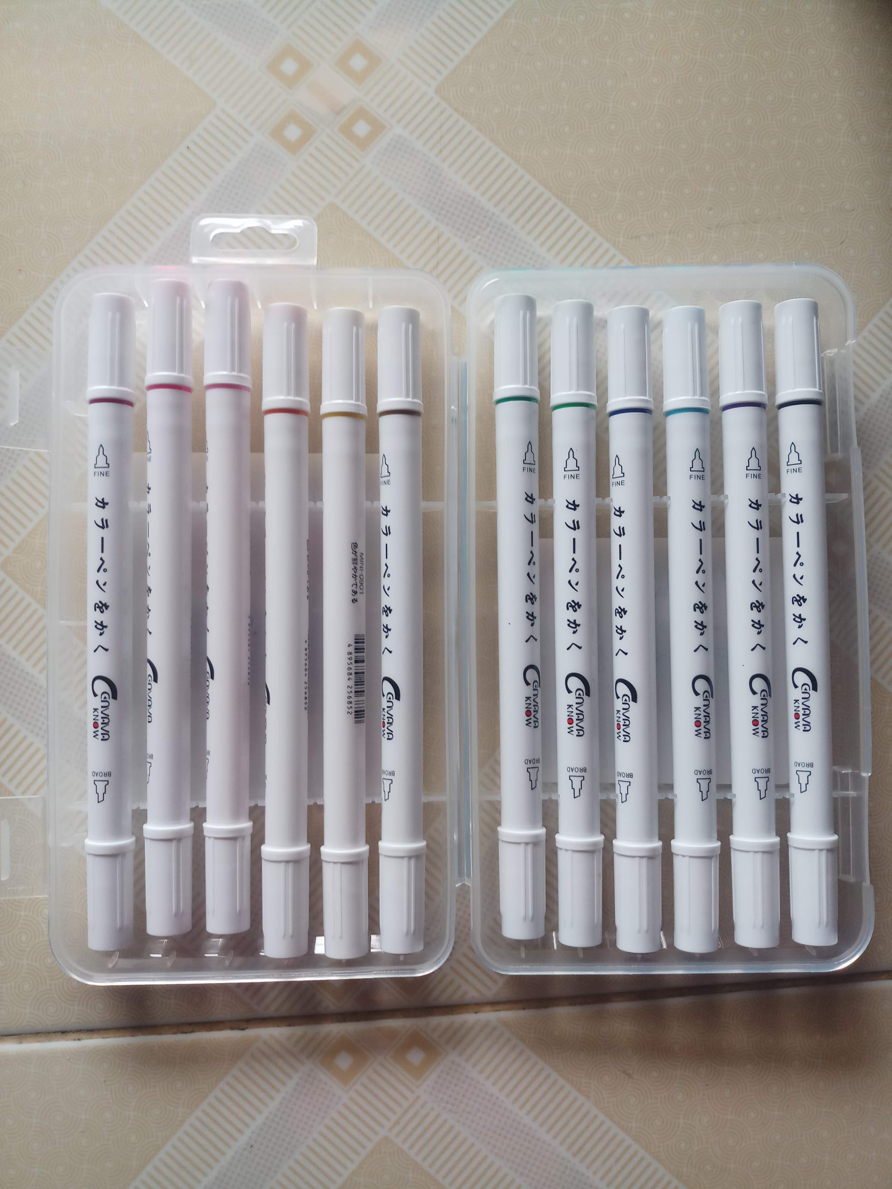 Bút lông 2 đầu Marker Cenvava mini-0901