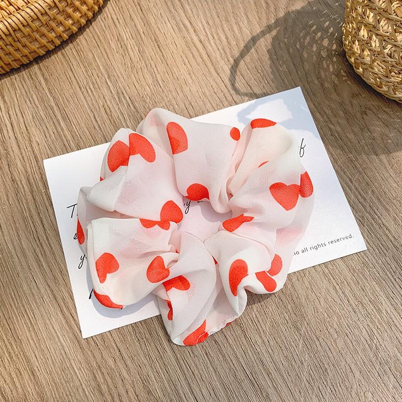Dây buộc tóc Scrunchies trái tim EAFIT004