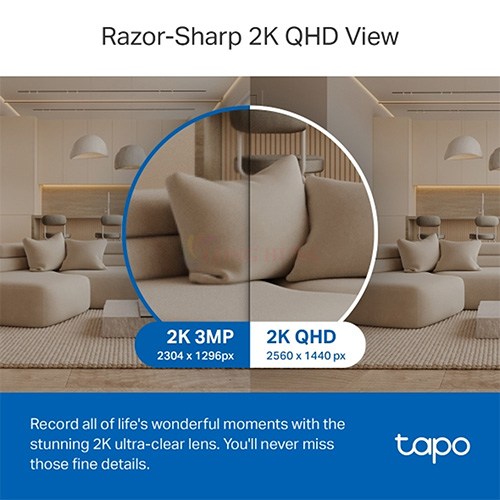 Camera trong nhà TP-Link Tapo Pan/Tilt Home Security Wifi 4MP 2K C220 - Hàng chính hãng