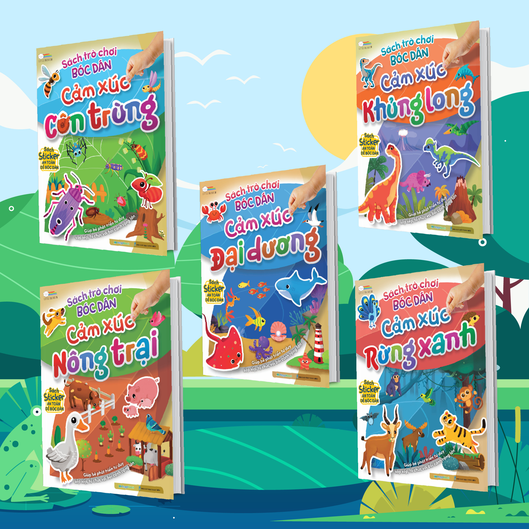 Combo Sách trò chơi bóc dán - khám phá thế giới cho bé (5 cuốn)