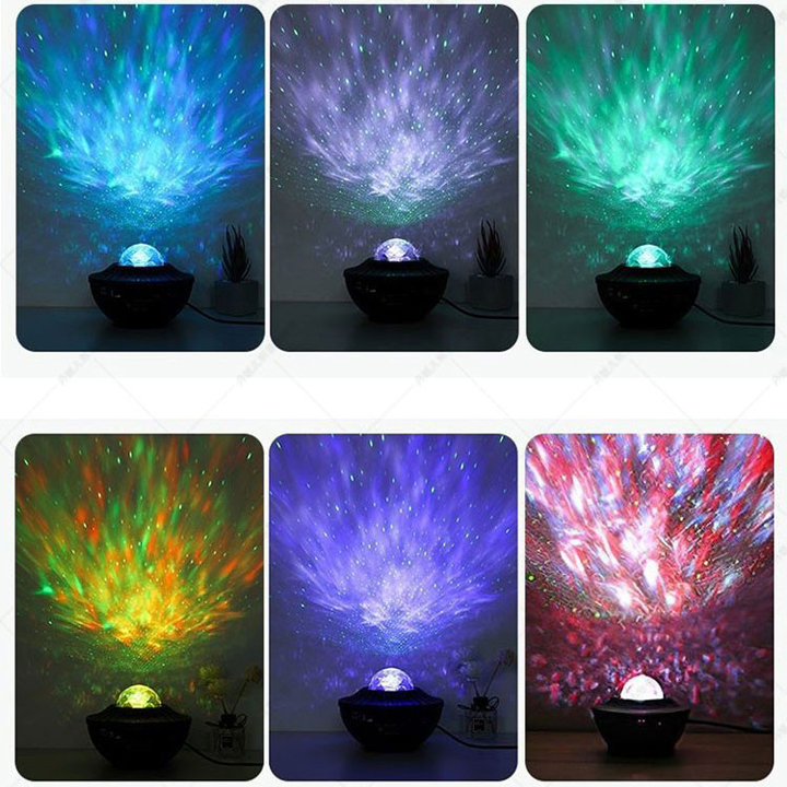 Chiếu sao thiên hà - Máy chiếu laser led nhiều màu có nhạc - T0246