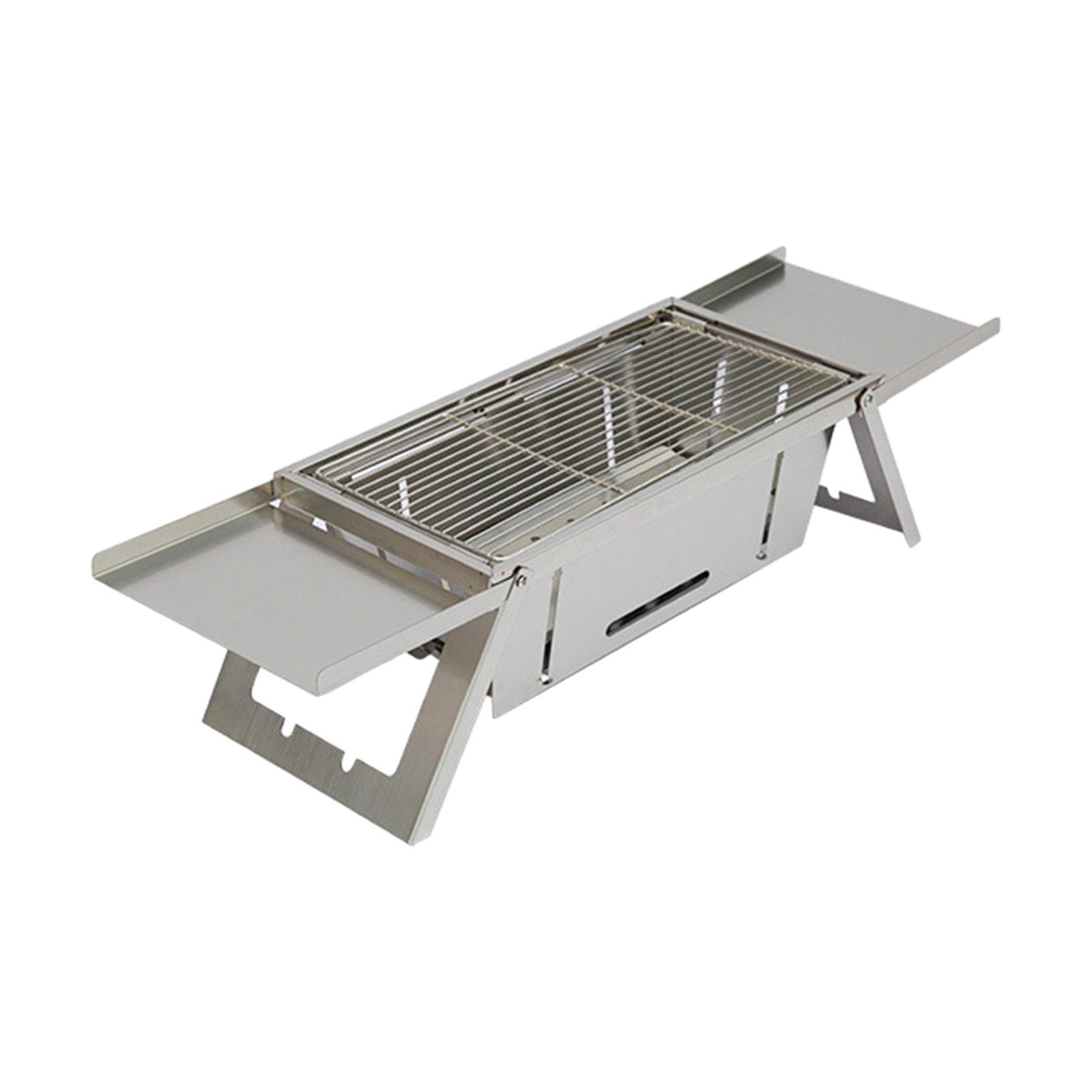 Grill Barbecue Grill Portable Adjustable Wood Burning Grills Folding Grill Tabletop Bbq  Grill for Beach Camping Picnic