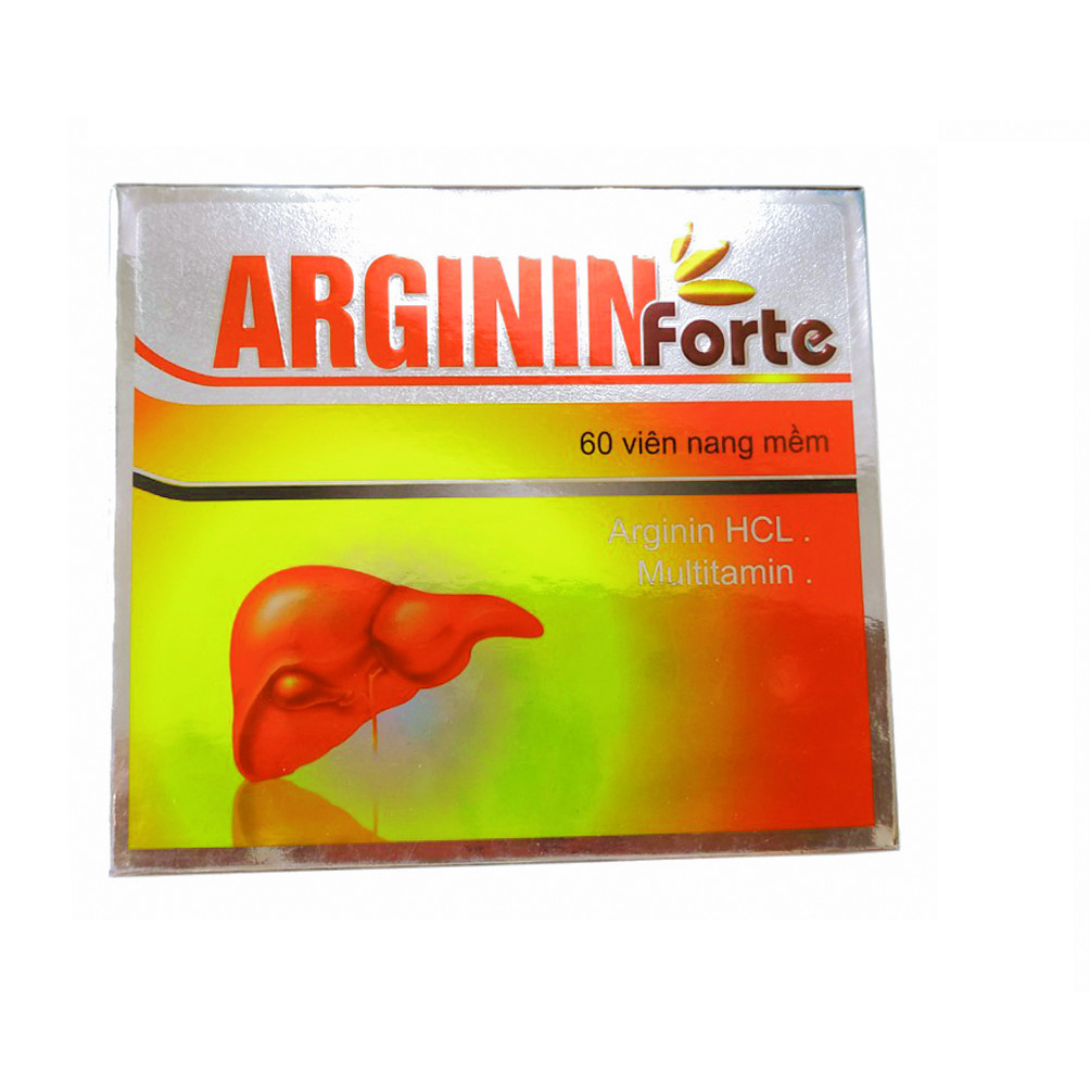 Viên Uống Bổ Gan Arginin - Bảo Vệ Gan - Thanh Nhiệt Mát Gan - Giải Độc Cơ Thể - Arginin Forte - Hộp 60 Viên