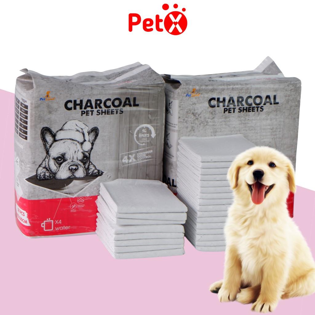 Túi tã lót chuồng cho chó mèo thú cưng, lót lồng khay vệ sinh, sàn xe charcoal than carbon hoạt tính cỡ S 33x45, M 45x60