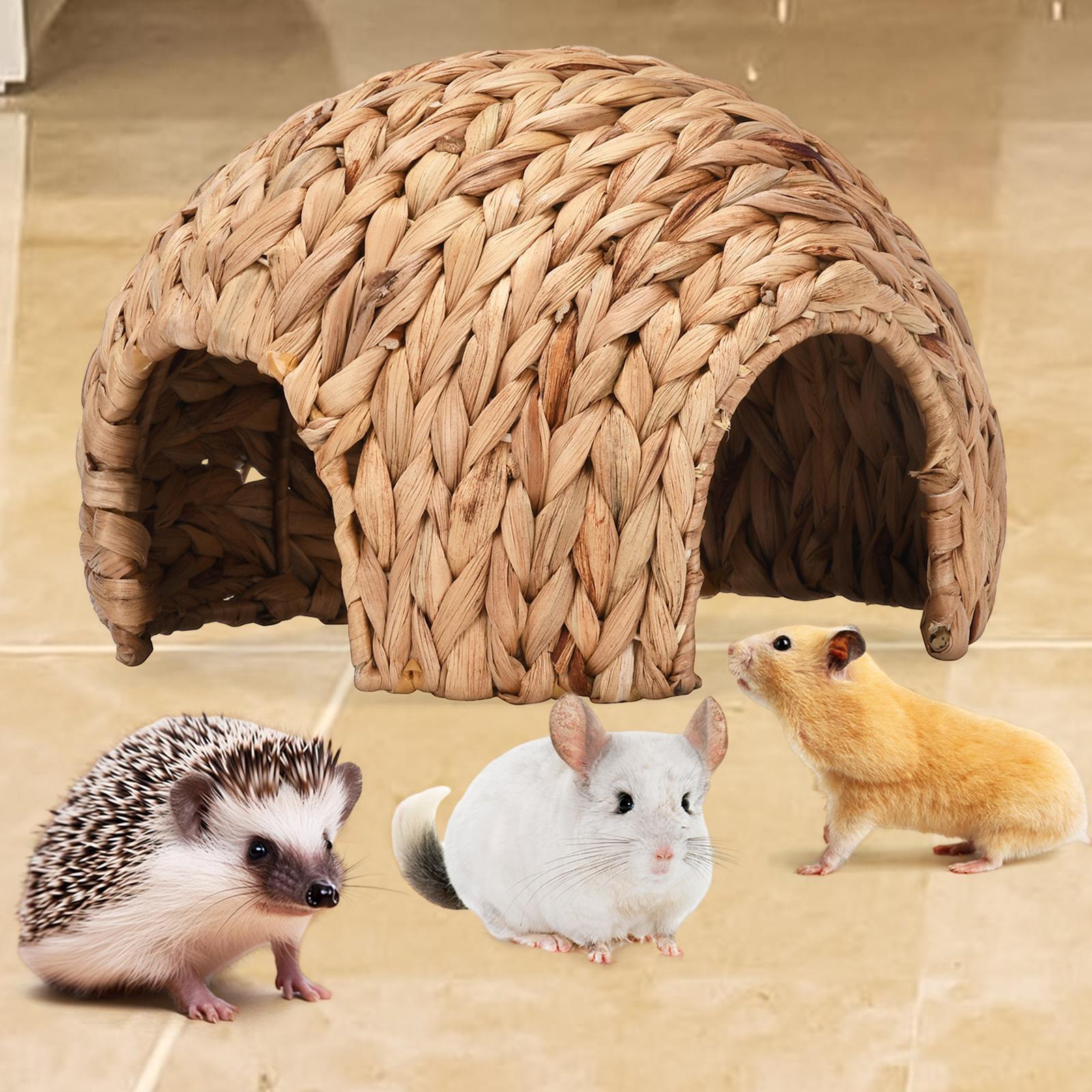 Woven Hamster Hideout Cage Accessories Sleeping Hut Pets Hideout Hamster Tunnel Toy for Chipmunk Bunny Dwarf Hamster