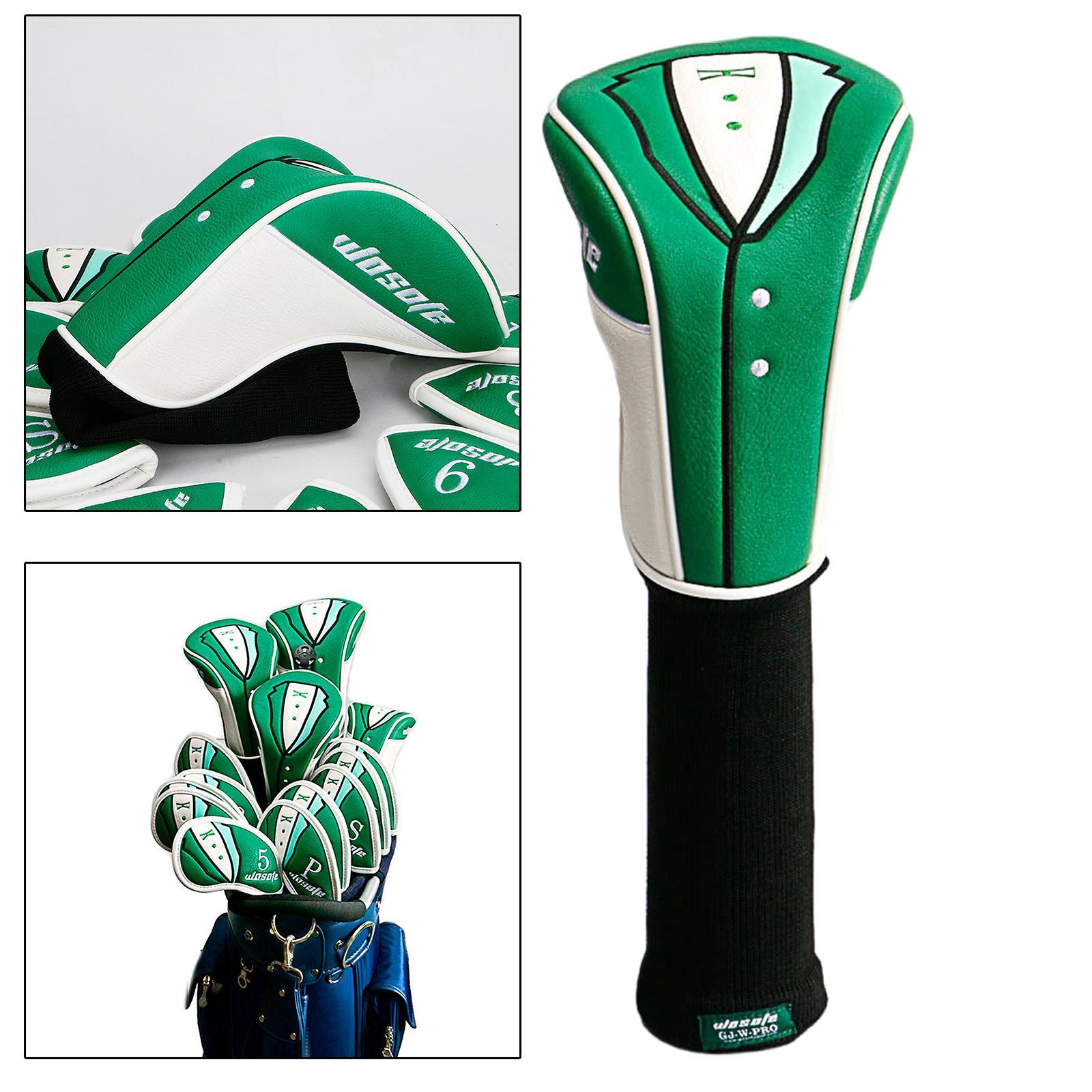 Golf Club Headcover Wood Head Covers Long Sleeves for Driver Fairway Hybrid Wood Clubs Supplies