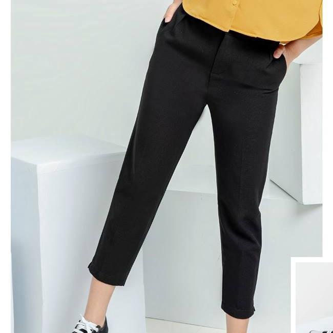 Quần baggy nữ Méo shop dáng đứng có túi phong cách công sở Basic Line