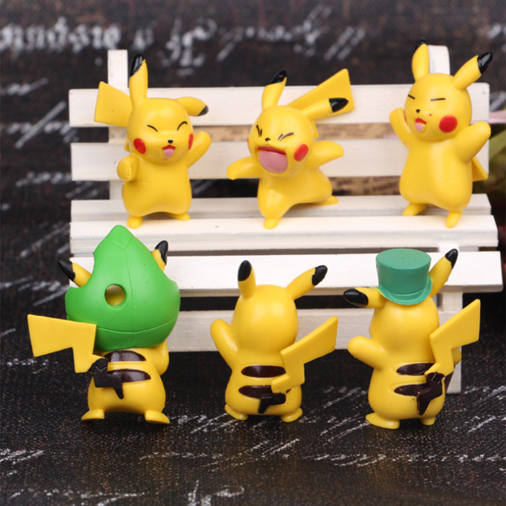 Bộ sưu tập 06 mô hình Pikachu đồ chơi Pokemon (Mẫu 01)