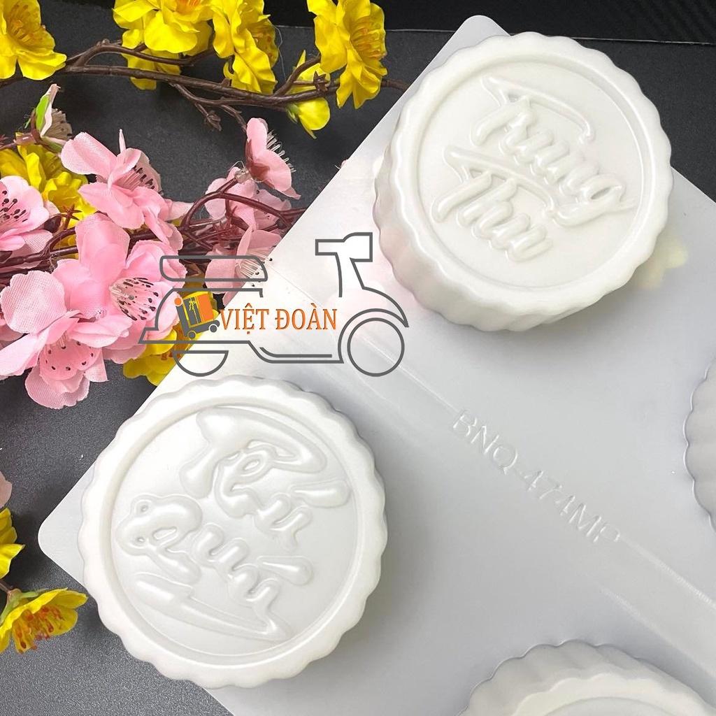 Khuôn RAU CÂU TRUNG THU, NHẤN XÔI, BÁNH DẺO combo 4 hình TRUNG THU- ĐOÀN VIÊN- PHÚ QUÝ- SUM VẦY, NHỰA đẹp, SẮC NÉT
