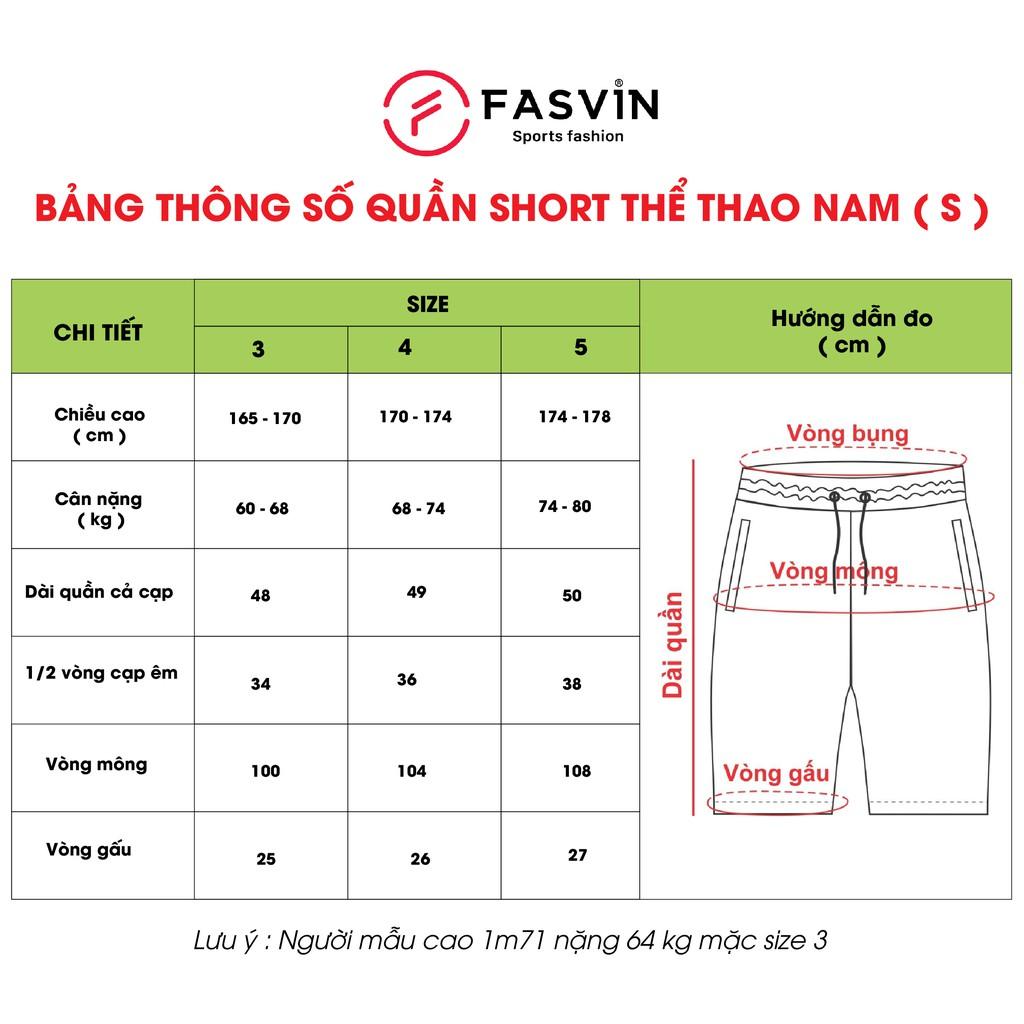 Quần short thể thao nam Fasvin S20203.HN chất vải mềm nhẹ co giãn dễ chịu