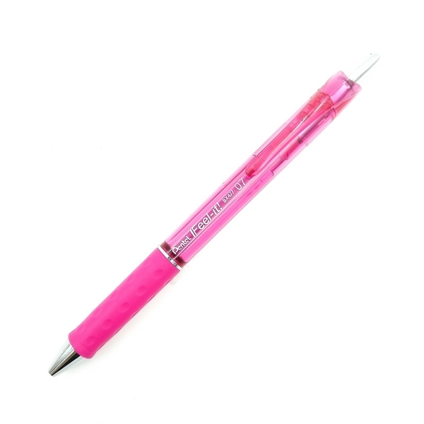 Bút Bi Bấm Pentel 0.7 BX477P - Màu Hồng