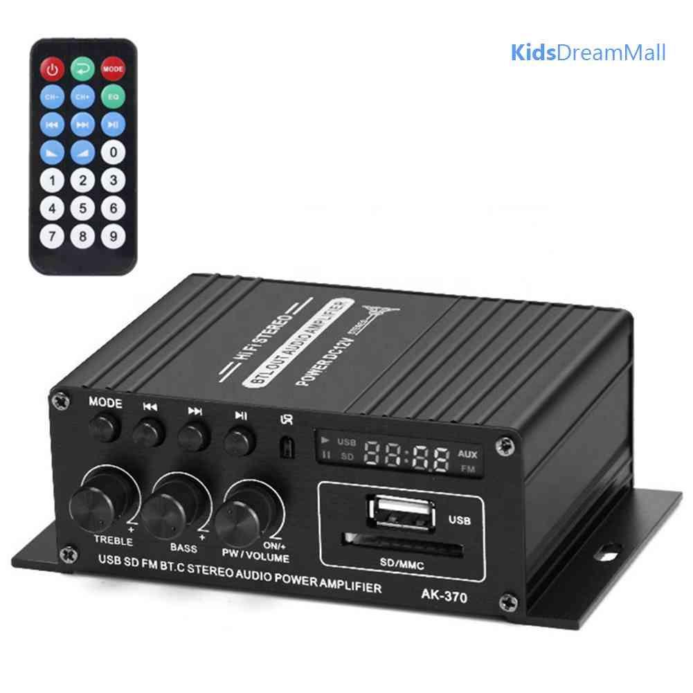 Mới Bộ Khuếch Đại Âm Thanh HIFI AK-370 Bluetooth 2.0 Kênh 12V