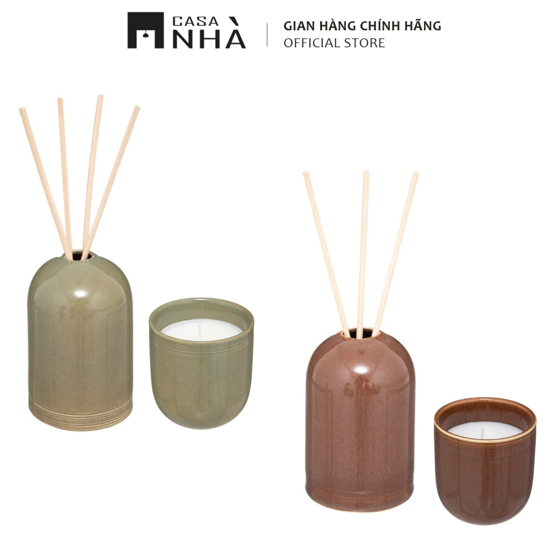 Bộ Tinh Dầu Khuếch Tán/ Nến Thơm Paola Bằng Gốm Sứ - 3 Mùi Tinh Tế - Trang Trí Nhà Cửa | Casanhà Home Furniture