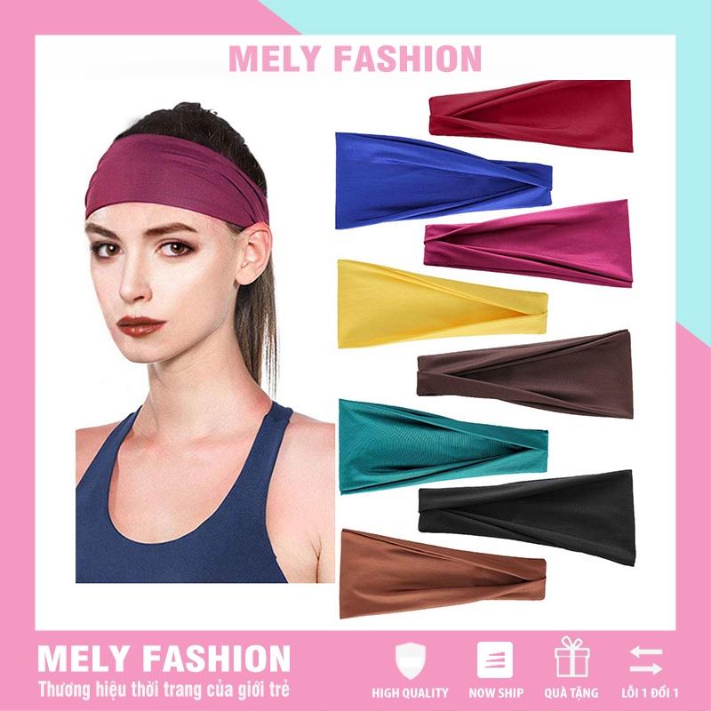 Băng đô thể thao cotton headband nam nữ co giãn thấm hút mồ hôi vô cùng tiện dụng bản 9.5cm PK11