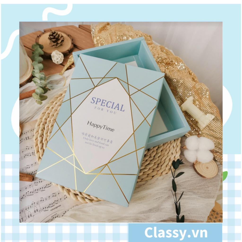 Túi giấy Classy hộp giấy đựng bánh âm dương chia 06 ngăn bằng giấy kraft Q1067