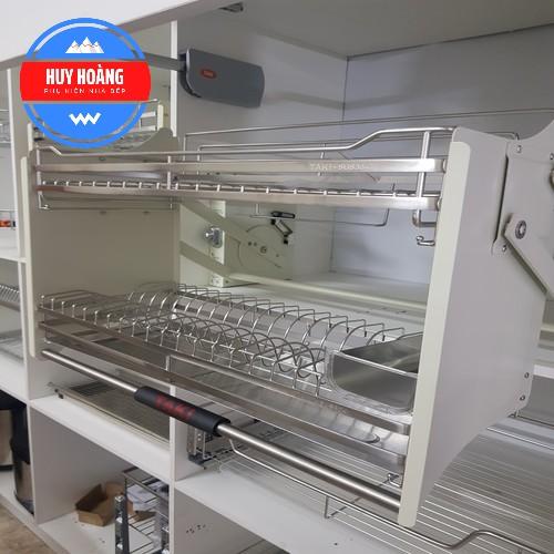 Giá Bát Nâng Hạ Tủ bếp INOX304, Bộ Chuyển Động Giảm Chấn Thông Minh - BẢO HÀNH TRỌN ĐỜI