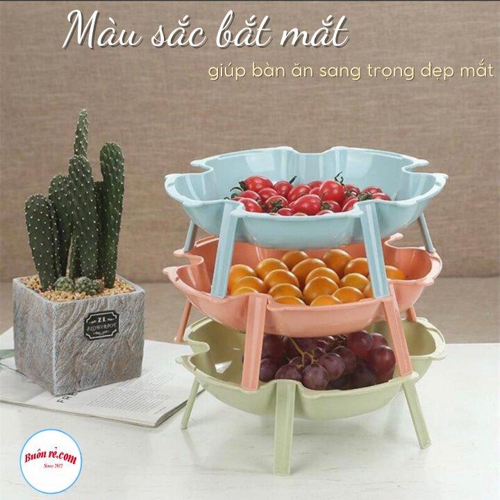 Bộ 3 khay xếp tầng đựng đồ ăn lẩu Việt Nhật, Đĩa mứt khay hoa quả 3 chân có thể xếp tầng Khay đựng bánh kẹo
