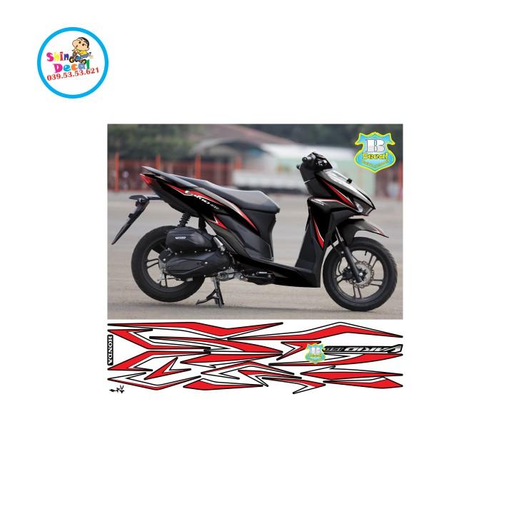 Tem rời vario 150 dán xe đen nhiều màu