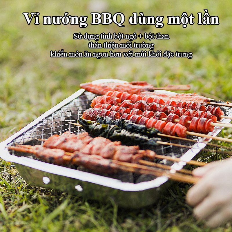 Bếp nướng than BBQ dùng 1 lần tiện lợi