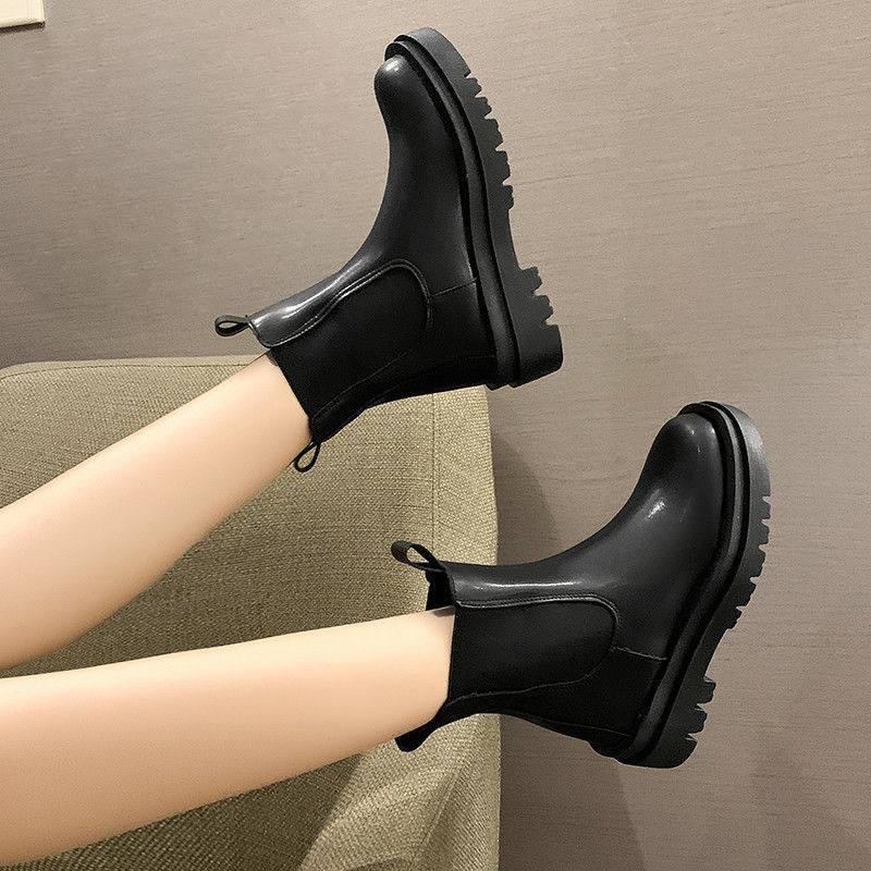 Bốt Nữ Siêu Cổ Chun Cao Cấp Độn Đế - Boots Cổ Cao Thời Trang Hàn Quốc