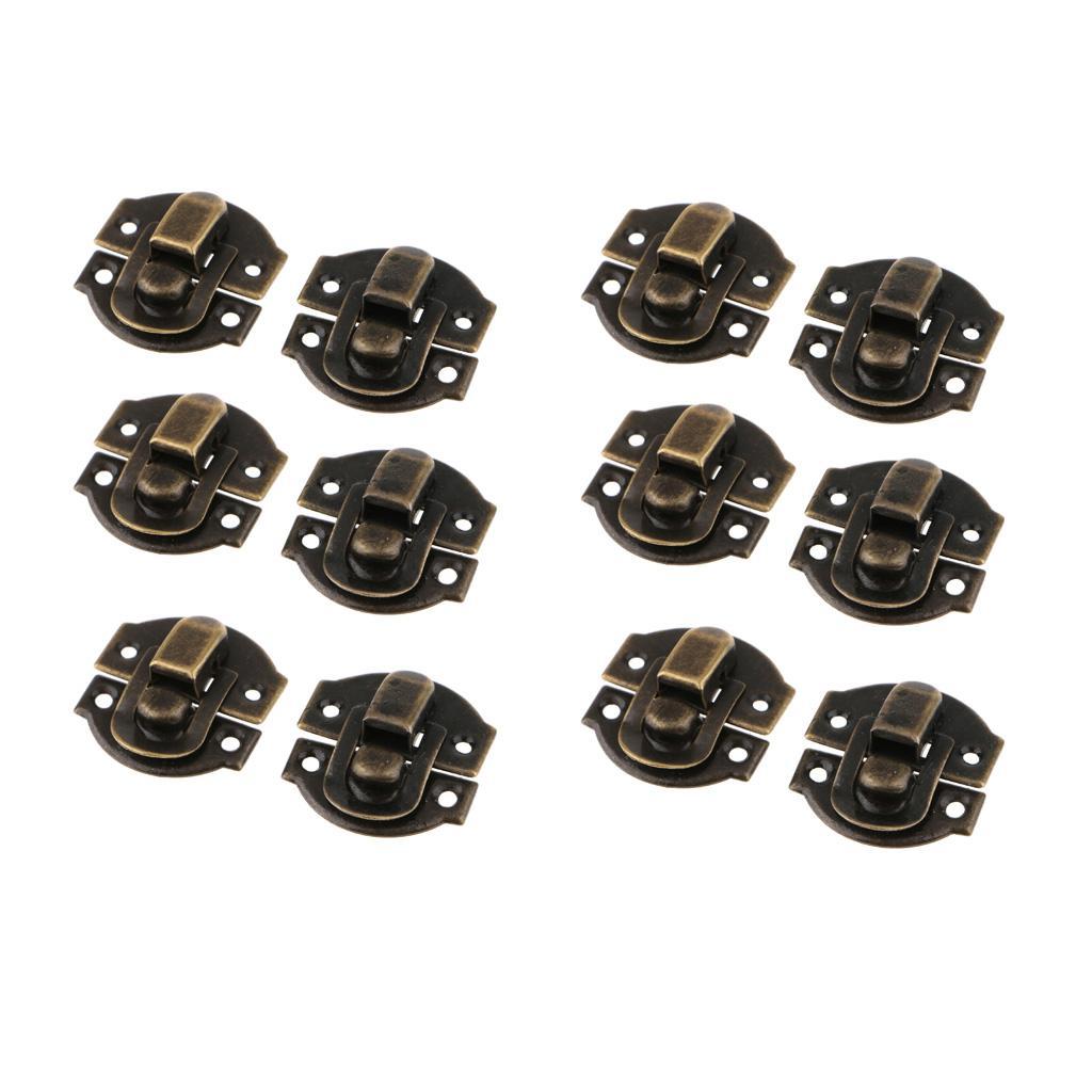 3-8pack 12Pcs Antique Buckle Alloy Box Buckle Wooden Box Lock Craft Hardware