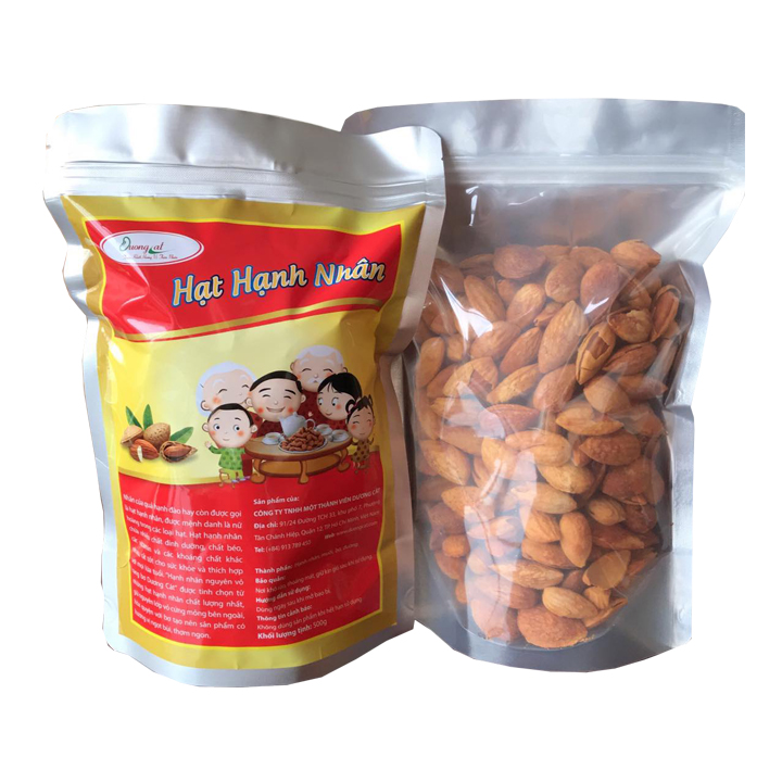 Combo 2 túi hạt hạnh nhân rang bơ Dương Cát 500g