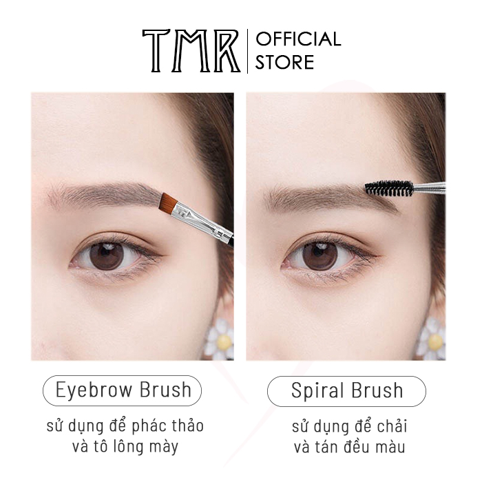 Cọ Tém Lông Mày Trang Điểm  TMR Chic Eyebrow Set bộ đôi trợ thủ đắc lực cho mày ngài sắc nét và gọn gàng