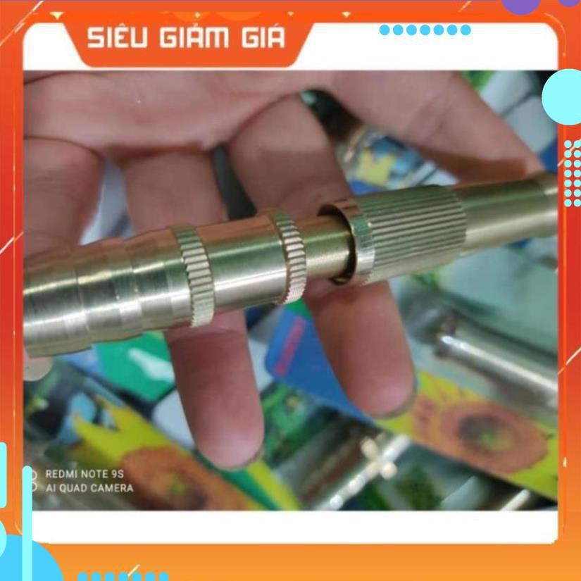 Đầu vòi xịt tăng áp mini Đầu vòi tăng áp đa năng bằng đồng tưới cây rửa xe cực mạnh 206587 tặng đai
