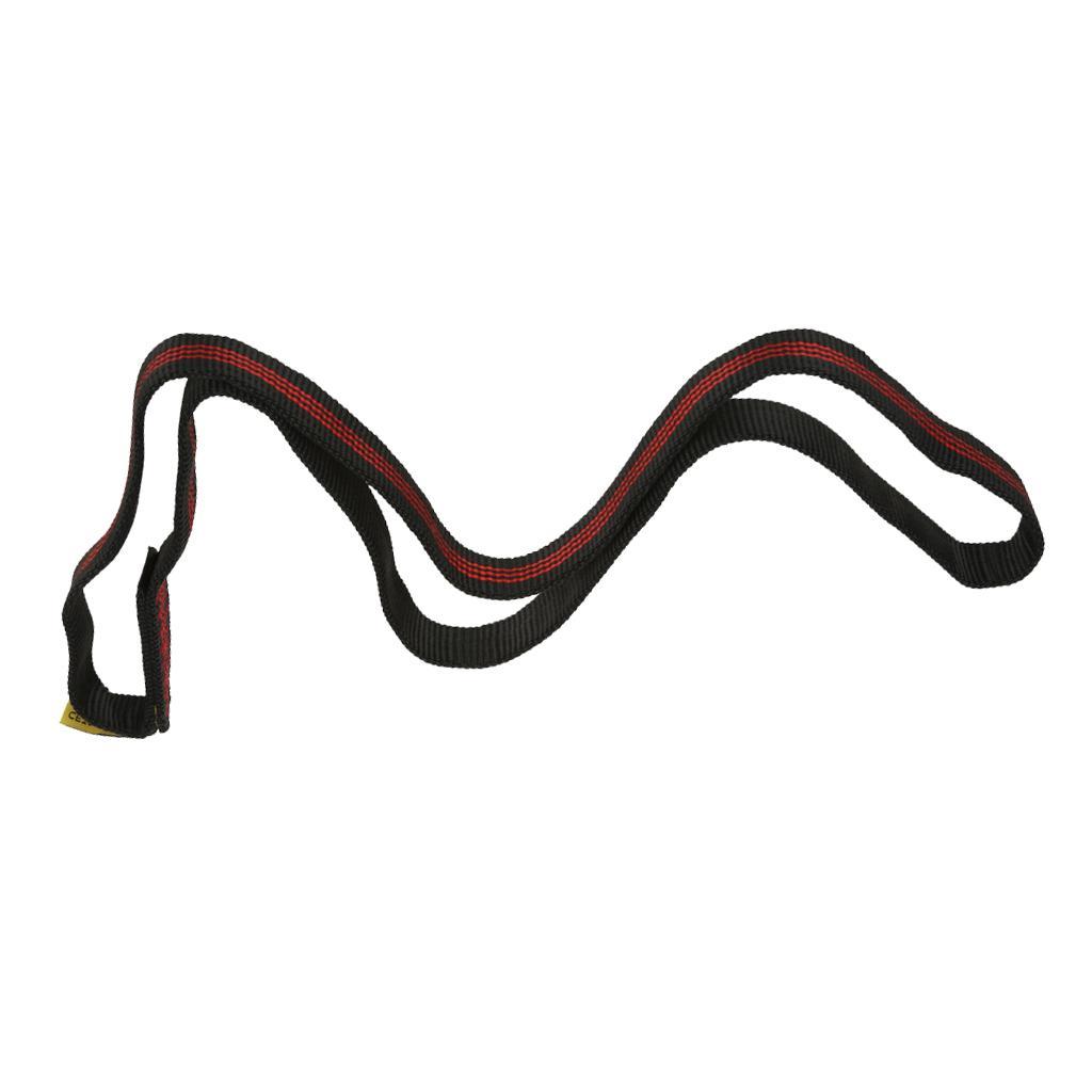 60cm Polyester Rock Tree Climbing Sling Strap Outdoor Mountaineering Black