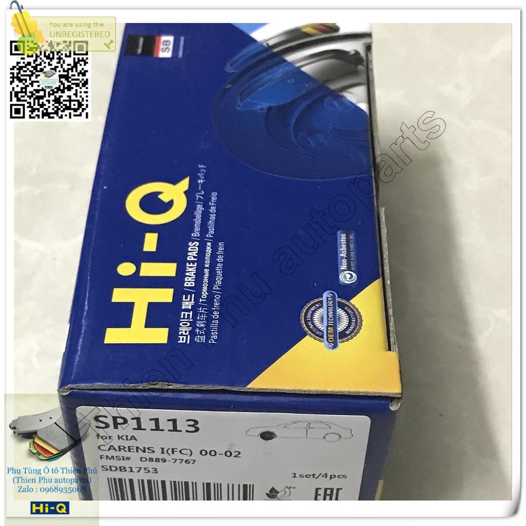 Má phanh chính hãng Hi-Q cho Spectra trước (00 - 03) + CARENS I (99 - 02) - Bố thắng trước. OEM Brake Pad : 0K2N13328Z