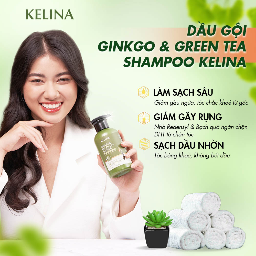 Dầu Gội Thảo Dược Kích Mọc Tóc, Ngăn Ngừa Gàu Ngứa Và Bết Tóc Kelina 300ml