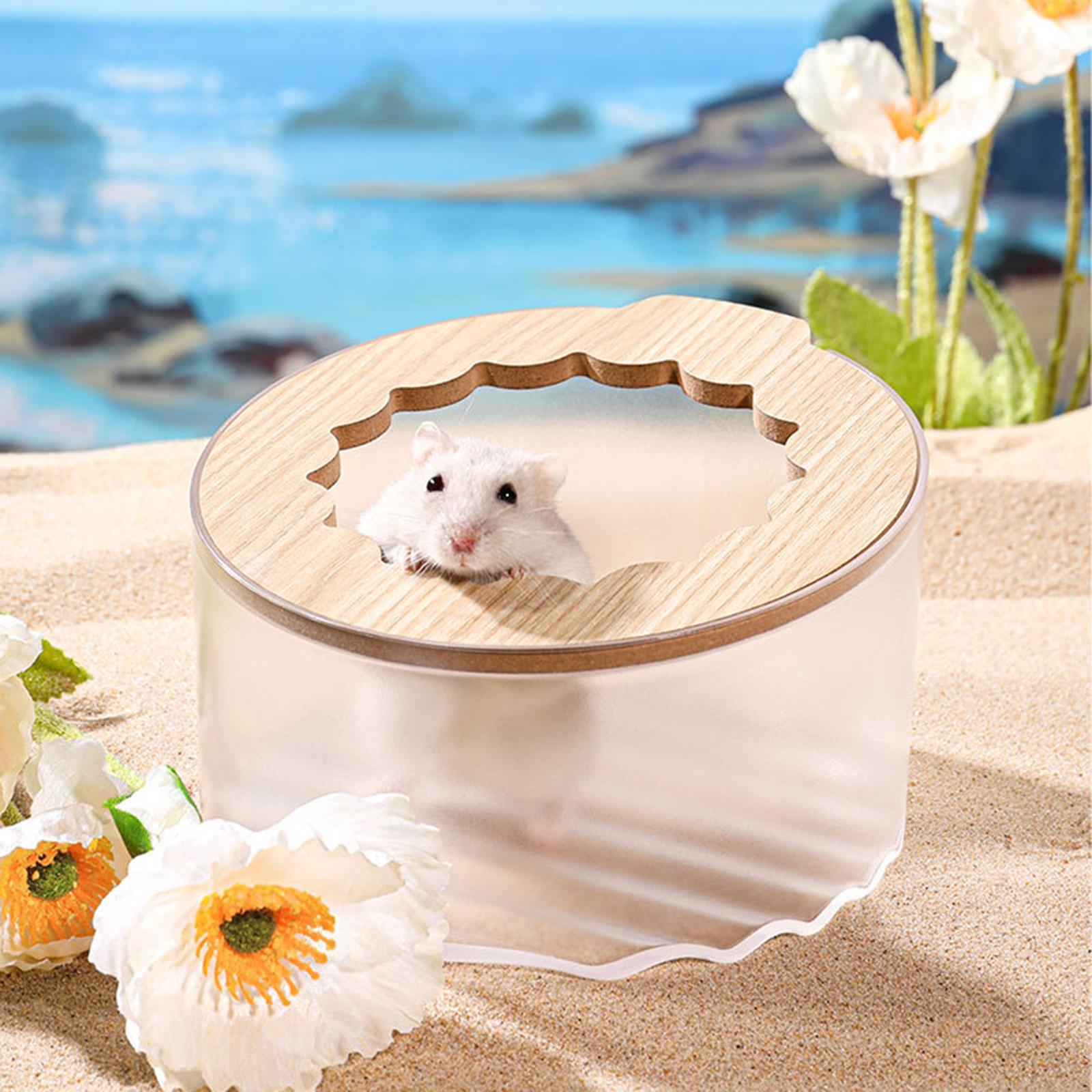 Hamster Sand Bath Toilet Cage Accessory Bathtub for Small Animals Gerbil Rat Mice