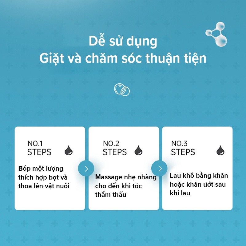 Sữa tắm Borammy khô cho thú cưng chó mèo, Bọt tắm khô khử mùi làm sạch lông, sạch sẽ và thơm mát (400ml