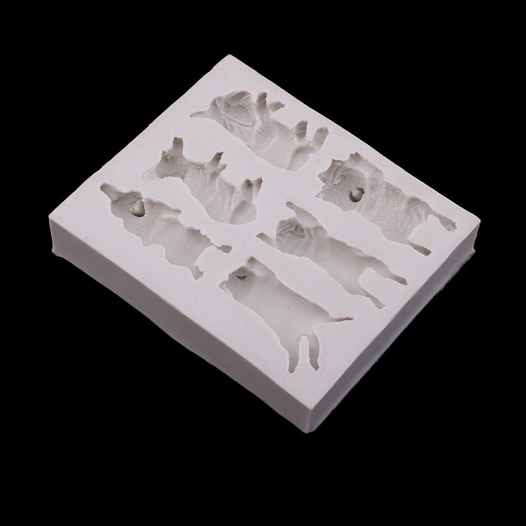 Dog Liquid Silicone Mold Sugar Cake Making Mold Chocolate Mold Baking Tool