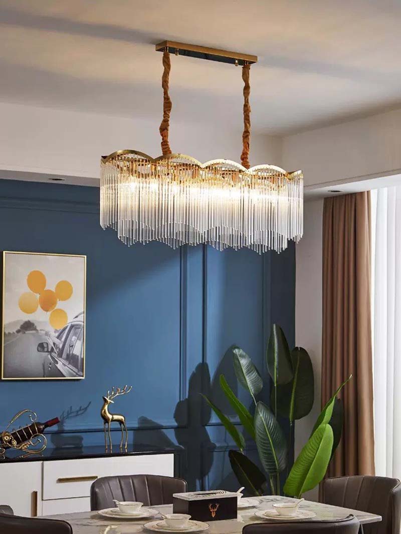 Đèn thả bàn ăn, đèn pha lê TD02-044