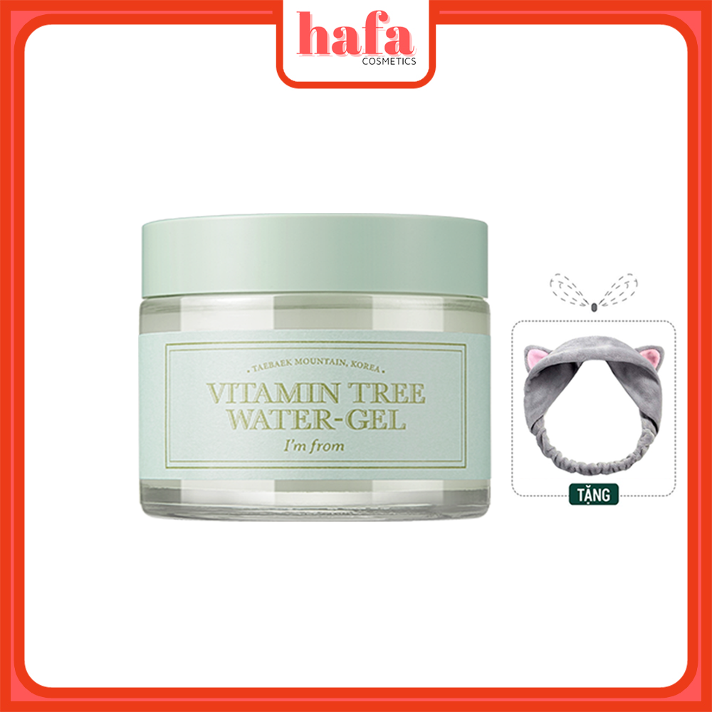 Gel Dưỡng Ẩm Cho Mọi Loại Da I'm from Vitamin Tree Water Gel 75g + Tặng Kèm 1 Băng đô nhung tai mèo (màu ngẫu nhiên)