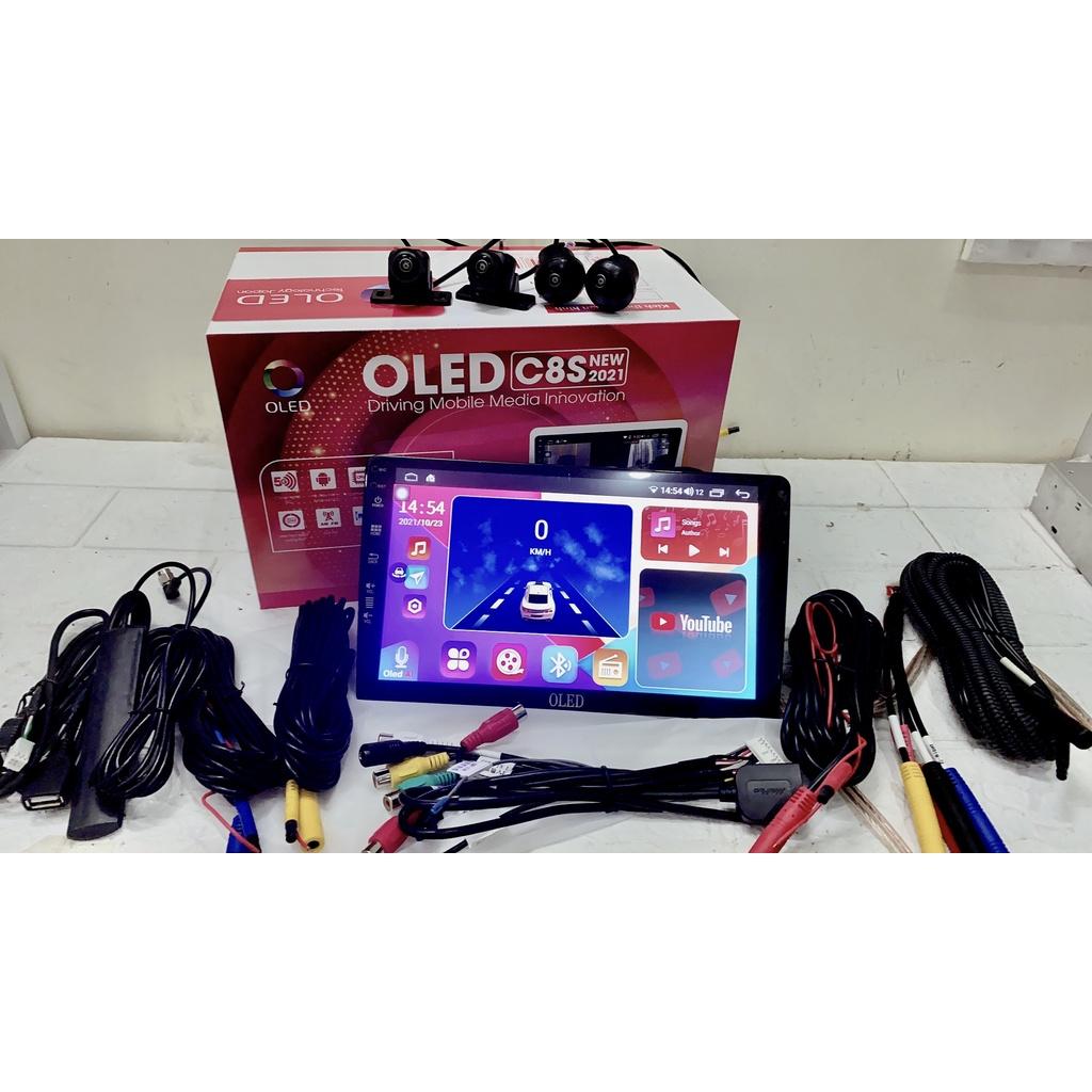 Màn liền camera 360 OLED C8S NEW cho các dòng xe ô tô, Màn hình dvd android OLED C8S ram 3g rom 32g, OLEDPRO C8 NEW 2022