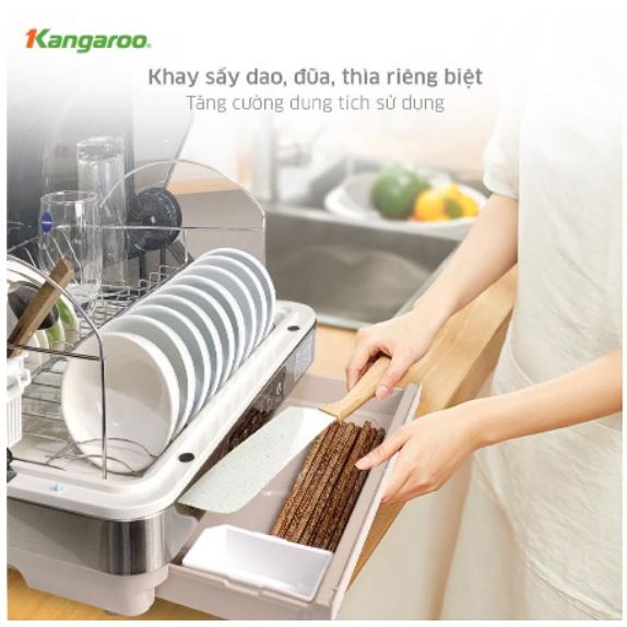 Máy sấy bát tiệt trùng Kangaroo KG45DUV, có tích hợp khử khuẩn bằng tia UV- Hàng chính hãng