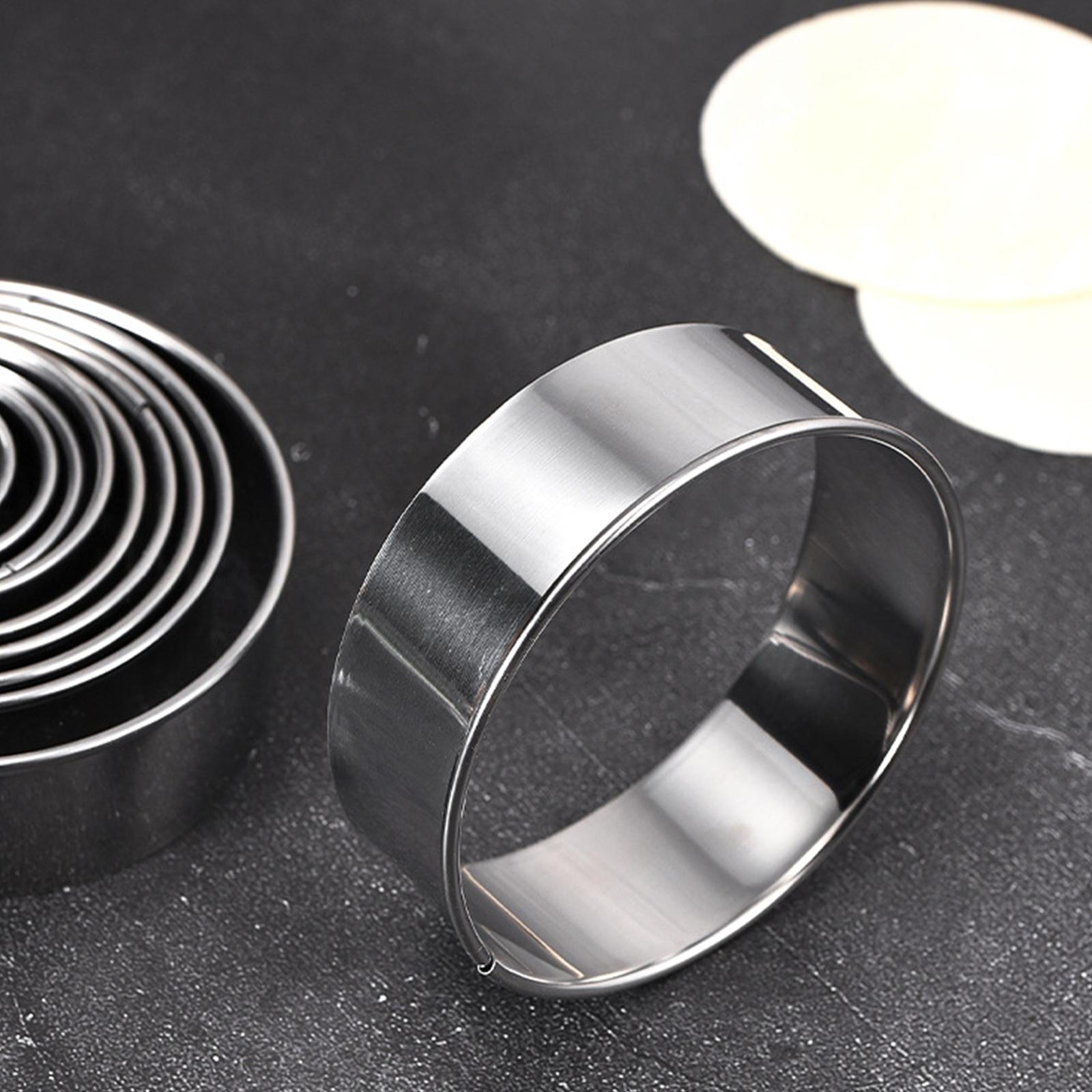 Round Biscuit Moulds Stainless Steel Cookie Biscuit Cutter DIY Baking Cake Mold Pastry Baking Tool