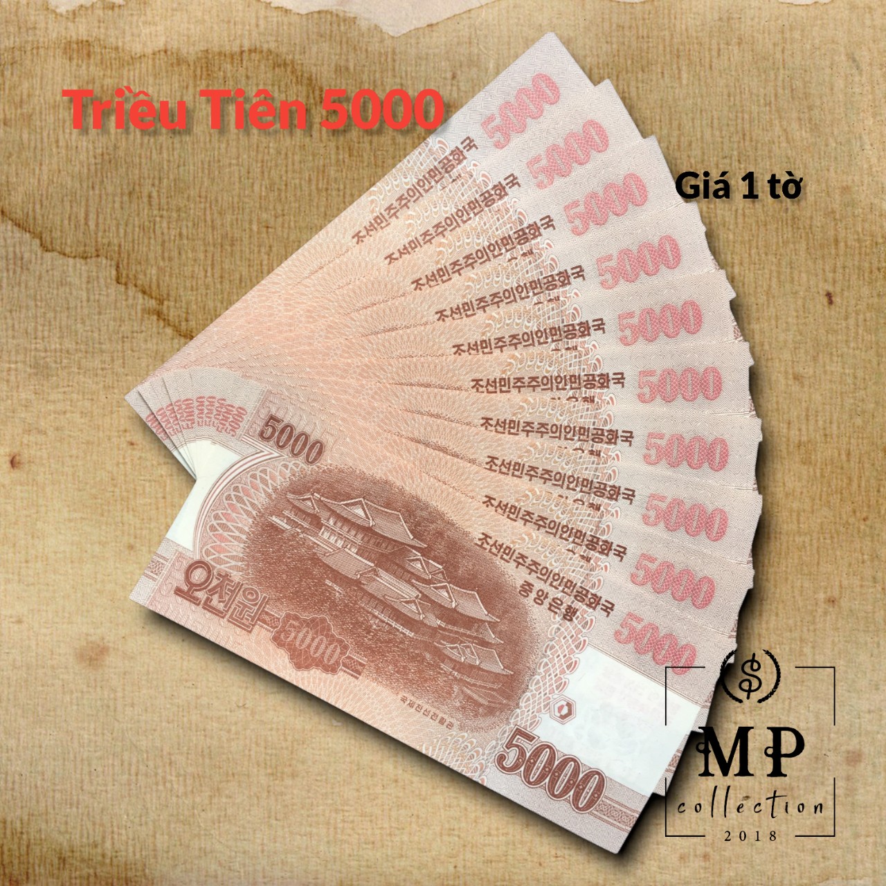 North Korea Bắc Triều Tiên 5000 Won UNC - Tiền mẫu Seri 0000000.