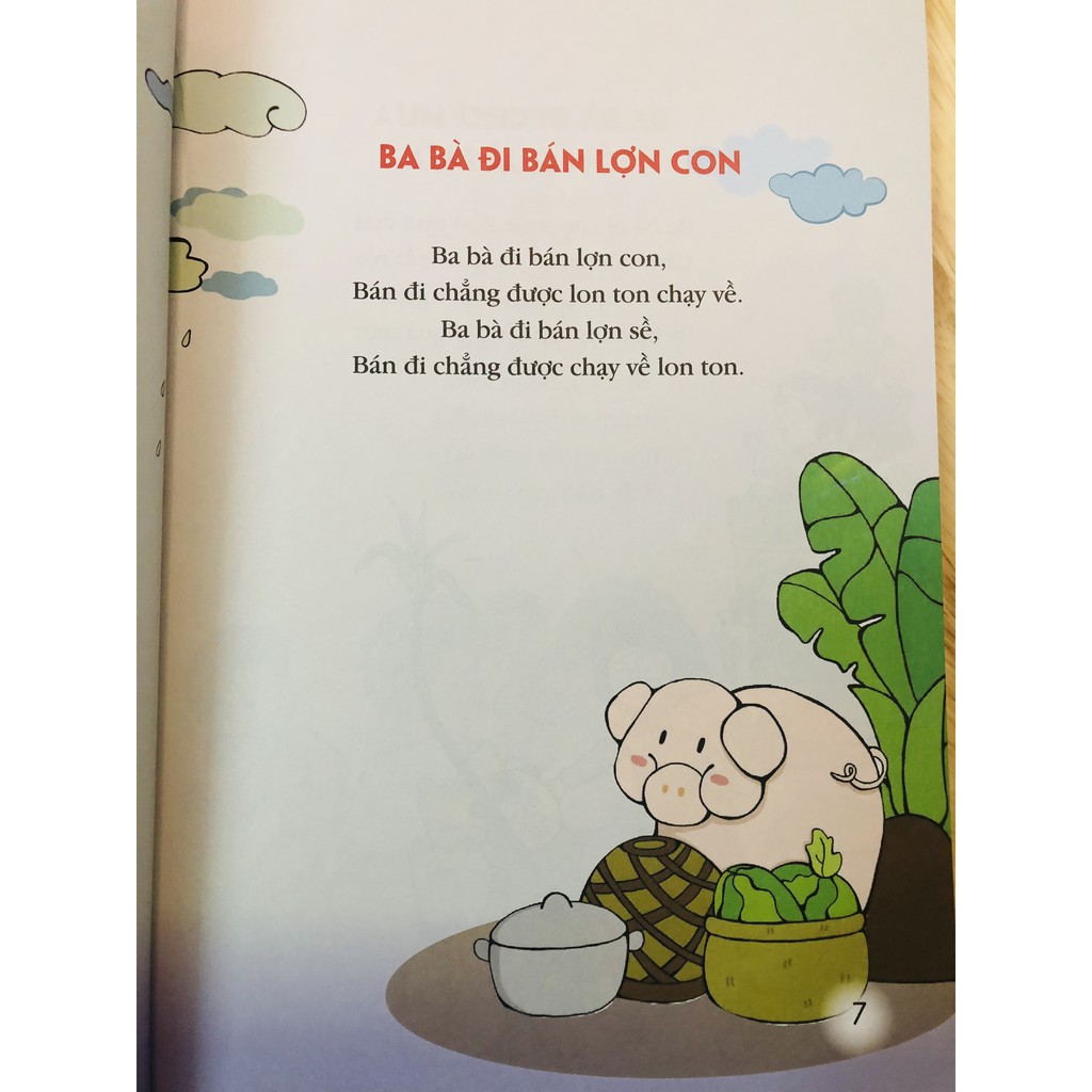 Tuyển Tập Đồng Dao Cho Bé - Giúp Bé Phát Triển Ngôn Ngữ và Nhận Thức Từ 0 - 6 Tuổi (1 cuốn)